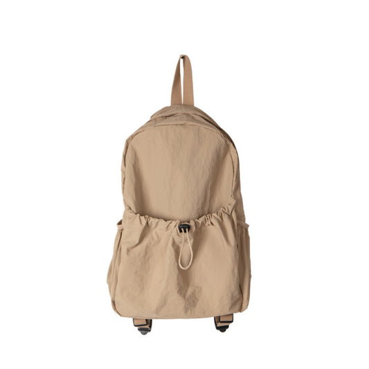 Mochila impermeable con cordón ajustable para mujer, versátil y ligera, ideal para viajes, con gran capacidad para libros y libros. Mochila de nailon ligera.