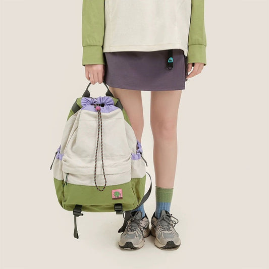 Mochila ligera para mujer, mochila escolar/para ordenador portátil de gran capacidad para viajes y actividades al aire libre, mochila deportiva de montaña con cordón ajustable para hombre