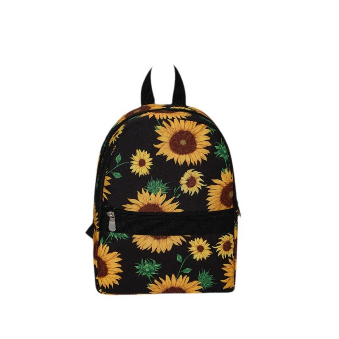 Mochila con estampado de girasoles, mochila ligera de gran capacidad, bolso de viaje, mochila de nylon para guardar artículos de viaje.