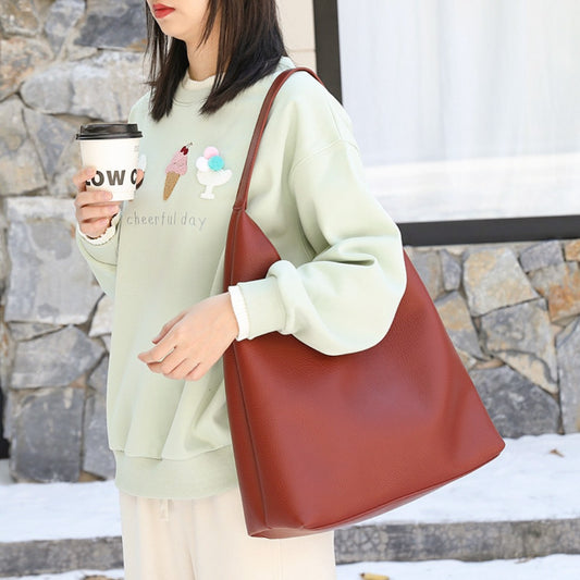 Bolso hobo retro informal, bolso de mano de moda, bolso de hombro de gran capacidad para mujer, de poliuretano.