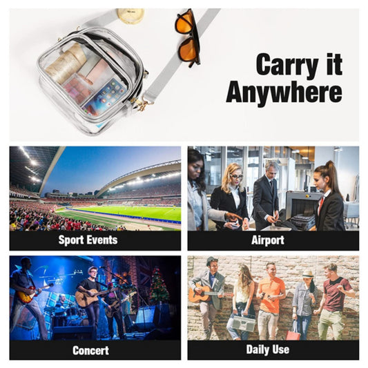 Bolso bandolera pequeño transparente - Elegante bolso bandolera de hombro para mujer con capacidad práctica