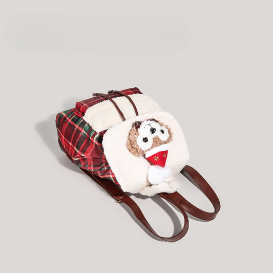 Mochila infantil, mochila con forma de osito, mochila de peluche para niñas, ideal para otoño e invierno, perfecta como regalo de Navidad.