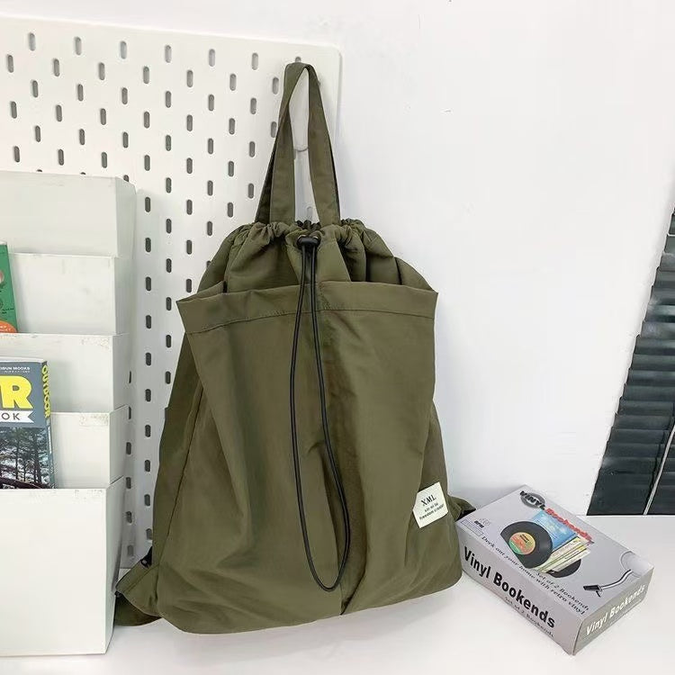 Mochila informal de nailon antisalpicaduras para mujer, mochila neutra de gran capacidad para estudiantes, bolso ligero informal
