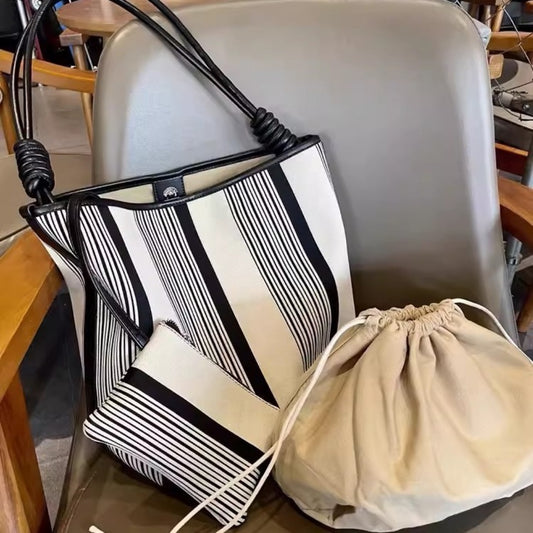 Bolso tote de otoño e invierno, bolso tipo saco para mujer de gran capacidad, bolso de hombro tejido para ir al trabajo, bolso de axila grande