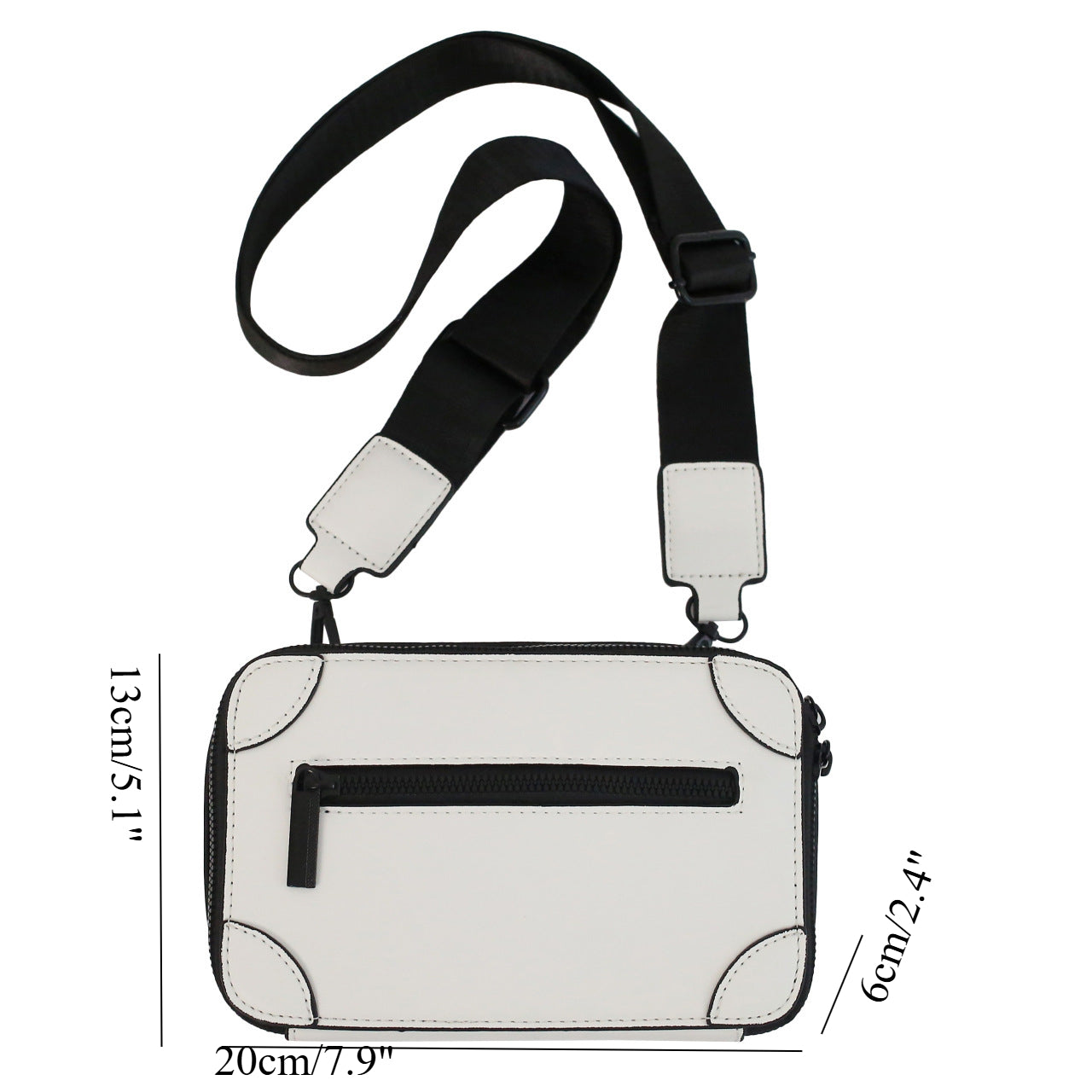 Bolso bandolera sencillo para hombre, bolso tipo caja de diseño elegante, bolso pequeño tipo cartera.