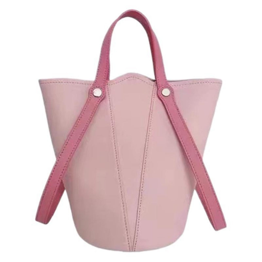 Bolso bandolera tipo cubo de moda, bolso tote pequeño rosa para mujer, bolso tote hobo para mujer