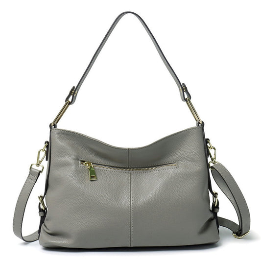 Elegante bolso de piel auténtica - Bolso hobo y bolso bandolera de piel con estilo