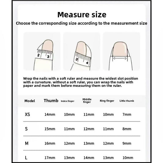 1014 - Uñas postizas hechas a mano, de presión, removibles