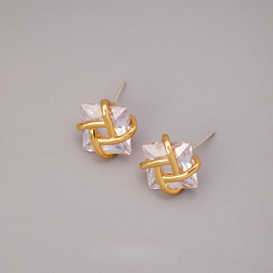5A Gemstone Gold Plated Earrings