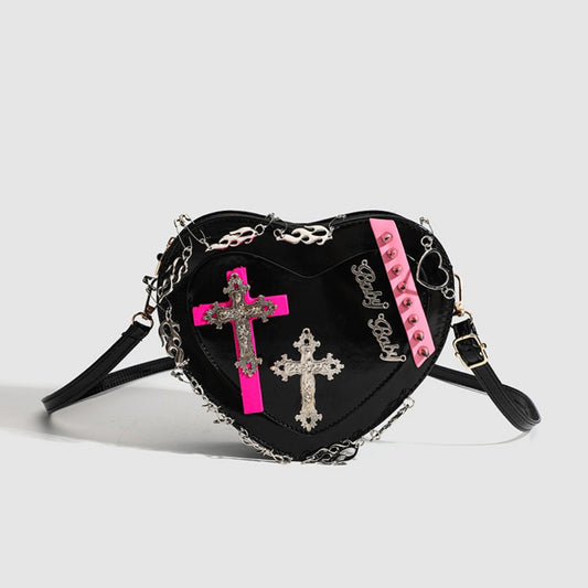 Bolso mini versátil para mujer, bolso bandolera pequeño de moda, bolso bandolera mini con forma de corazón estilo Spice Girl