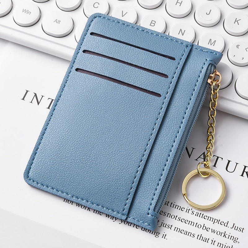 Ultra-thin new card bag for women, small and simple multi-card zipper change bag, large-capacity ID card holder, card holder. -dropshippingabc.com