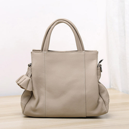 Bolso bandolera de piel auténtica para mujer, bolso hobo de piel auténtica, bolso bandolera minimalista de piel suave