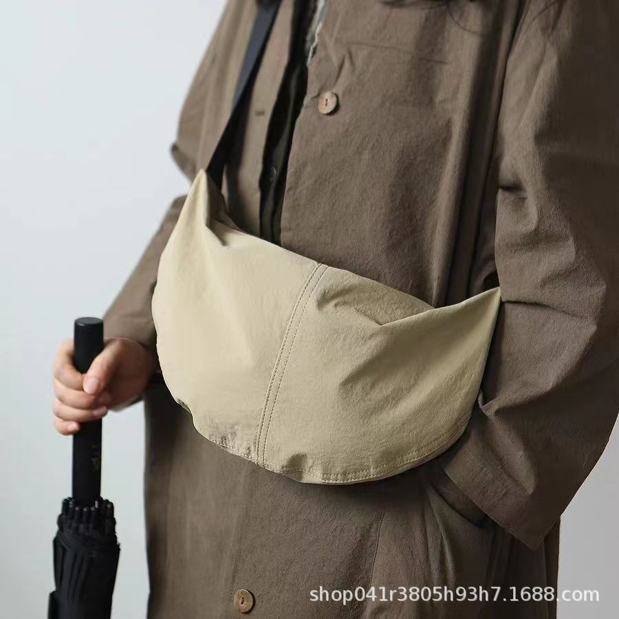 Bolso de nailon, bolso informal para mujer, bolso bandolera con correa ancha, bolso tipo luna sencillo y ligero