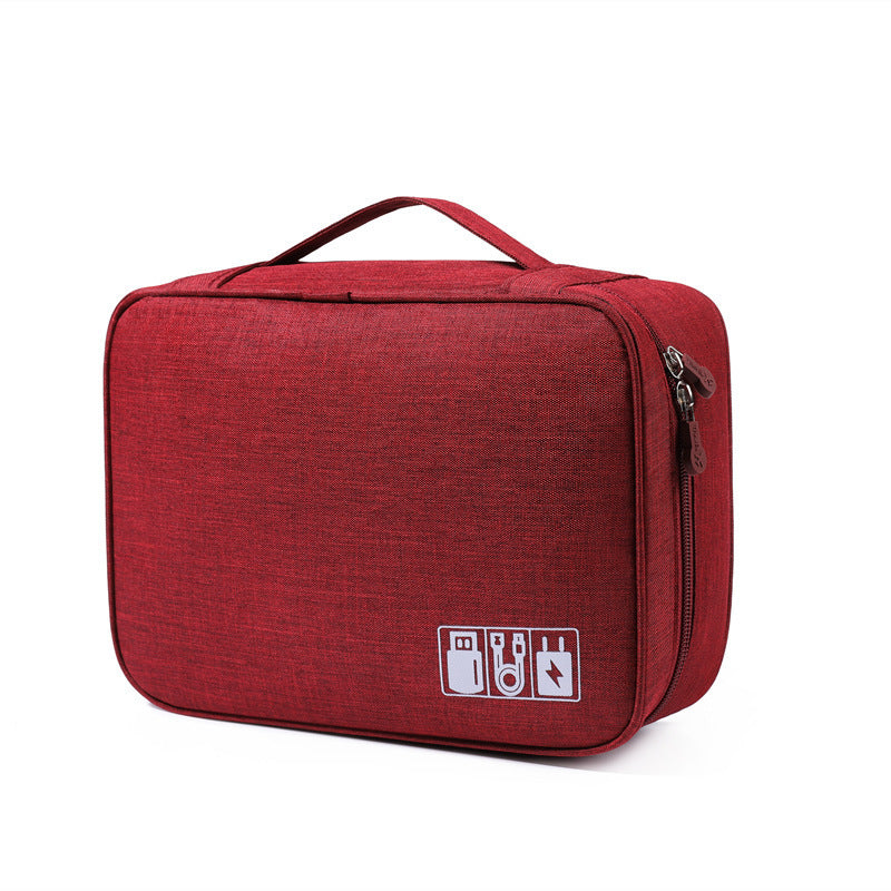 Data cable storage bag, large-capacity grid charger storage bag, mobile hard disk, earphone bag, travel portable waterproof digital bag.