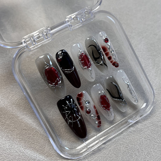 0982- Handmade press on nails fake nails removable