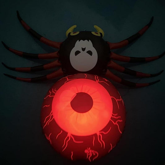 PVC inflatable spider LED luminous inflatable spider Halloween luminous inflatable decorative ornament