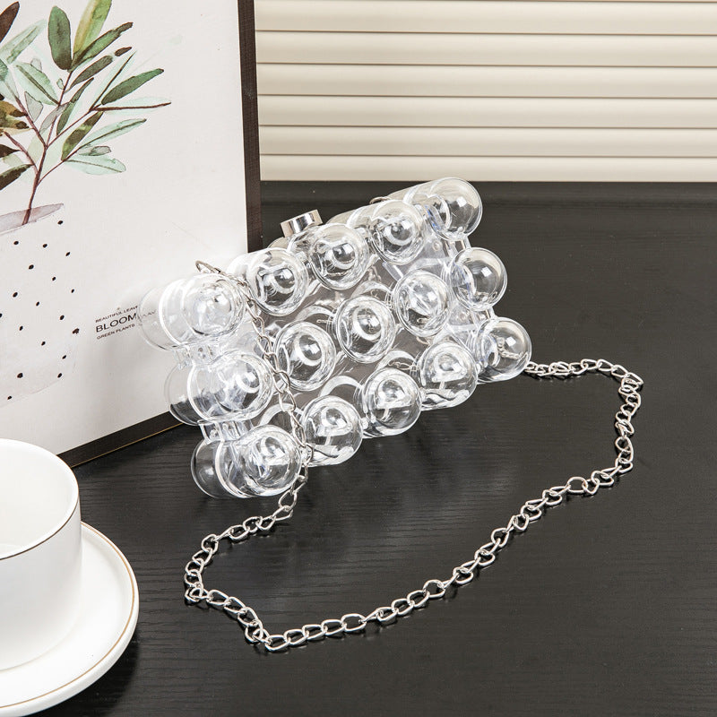 Bolso acrílico, bolso bandolera de lunares para fiesta, bolso de fiesta, bolso de mano para graduación, bolso de boda, bolso de noche, bolso para cena.