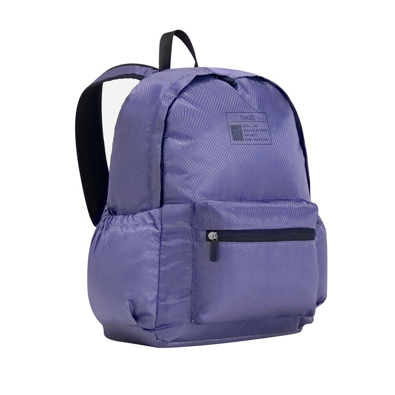 Mochila plegable, mochila de viaje sencilla de gran capacidad para mujer, mochila impermeable, mochila informal de poliéster para guardar ropa, ligera.