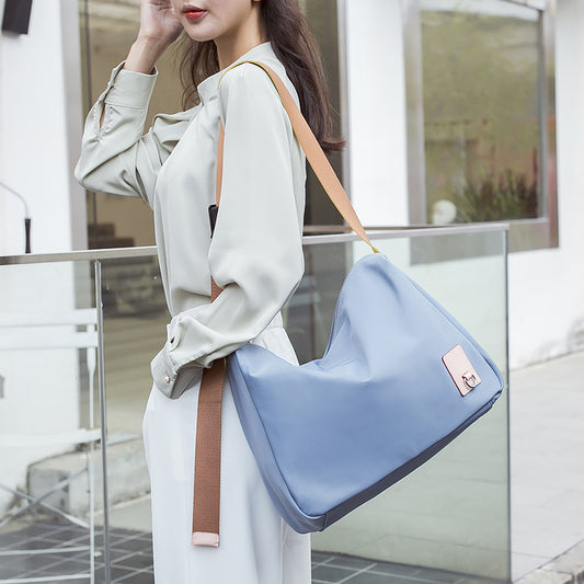 Bolso bandolera informal sencillo para primavera y verano, bolso urbano de gran capacidad de tela Oxford, bolso hobo cruzado para mujer