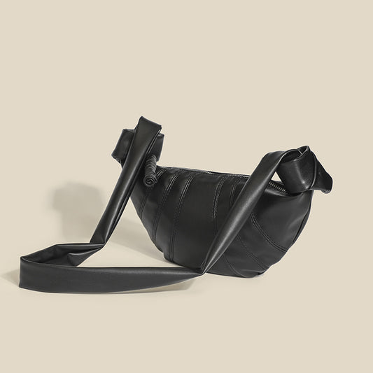 Women small crossbody design bag, women's autumn and winter fashion women's bag, croissant texture shoulder bag, crossbody armpit bag