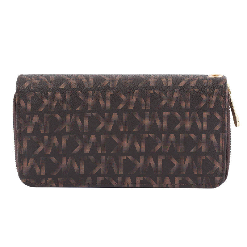 Saffiano Long Zip Around Wallet with Wrist Strap - Large Capacity Continental Clutch for Women & Men -dropshippingabc.com