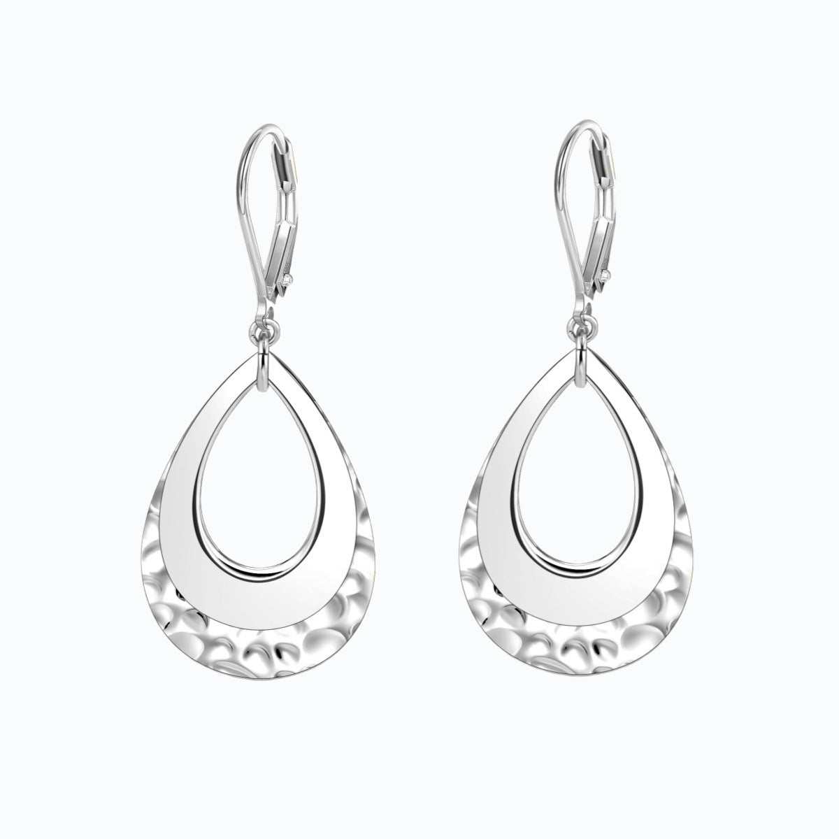 Brass real gold electroplating niche light luxury karst pleated earrings women's earrings -dropshippingabc.com