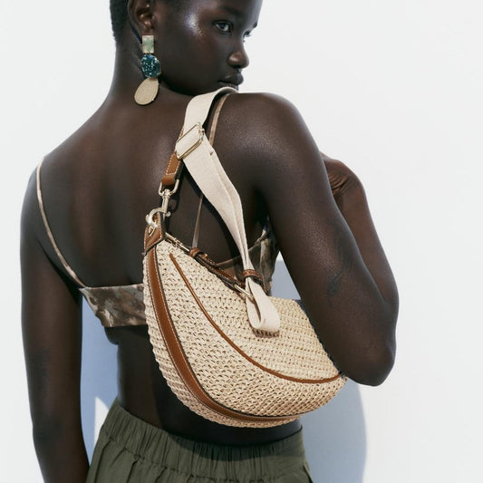 Bolso Hobo Chic de Verano para Mujer – Bolso bandolera versátil y a la moda, elegante bolso pequeño tejido a mano para llevar en la axila