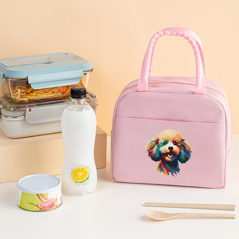 Bolsa térmica con estampado de letras, bolsa para el almuerzo, bolsa térmica de aluminio para hielo, bolsa de picnic para guardar el almuerzo, bolsa para conservar alimentos frescos