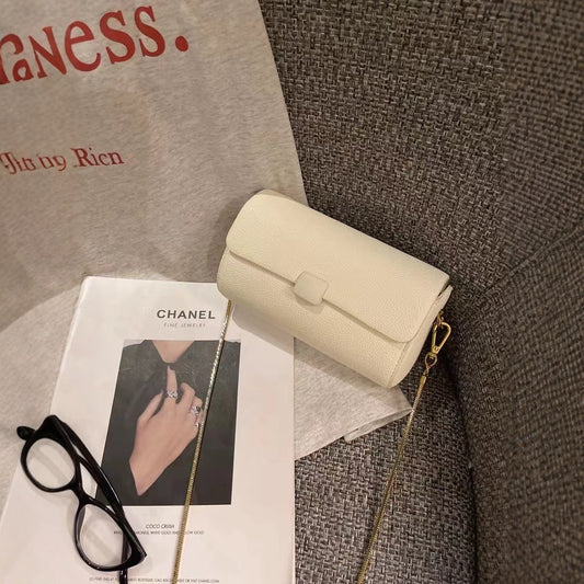 Bolso bandolera pequeño de moda con cadena, bolso de mujer de piel suave tipo almohada, bolso bandolera de hombro