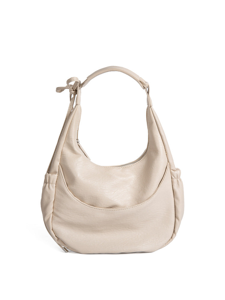 Bolso de mano negro de gran capacidad para mujer, bolso hobo versátil para el hombro