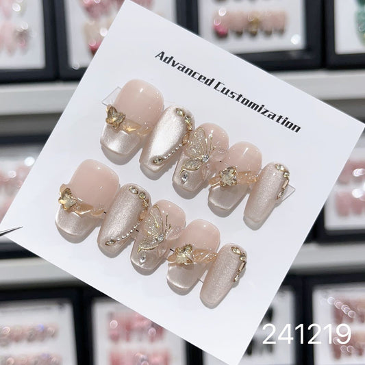 1028- Handmade press on nails fake nails removable