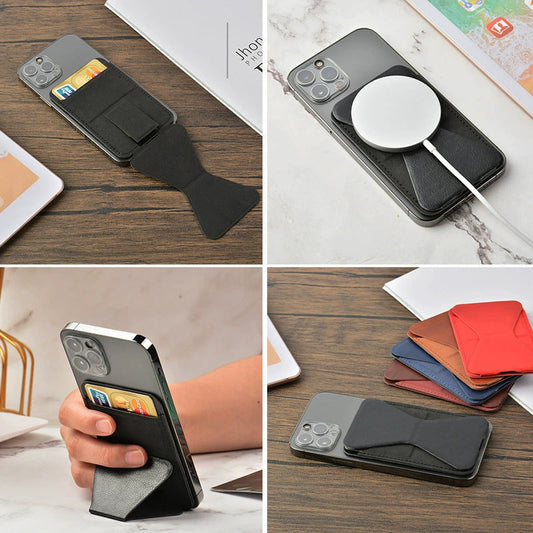 Magnetic Wallet Stand Compatible with iPhone 17/16/15/14/13/12 Series, Angle Adjustment & Magsafe Compatible Phone Stand -dropshippingabc.com