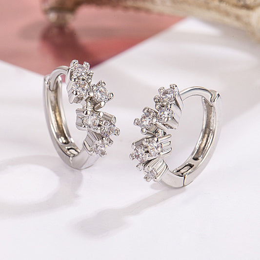 Geometric Zircon Circle Ear Cuff