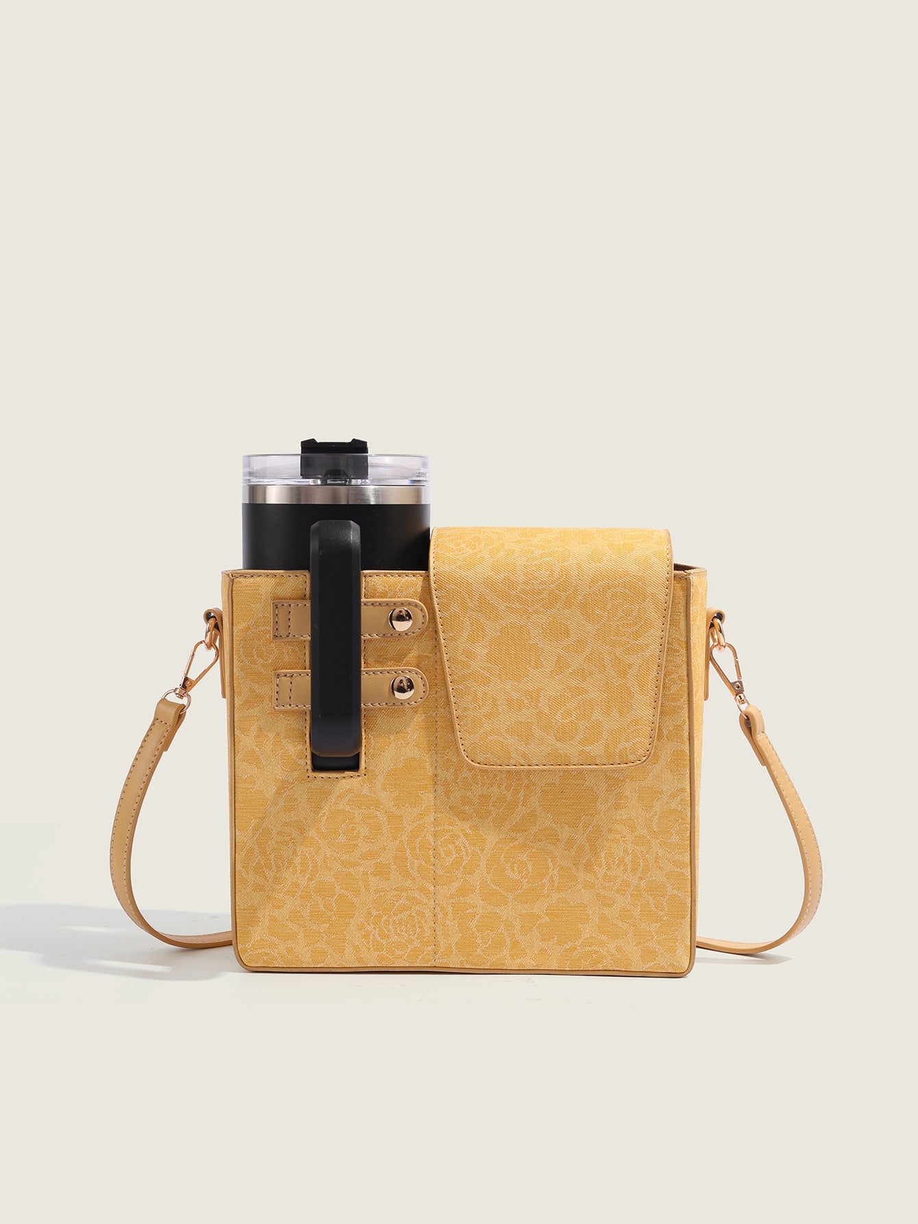 Outdoor portable crossbody water cup bag, multi-functional universal large thermos cup protective cover, water cup storage bag