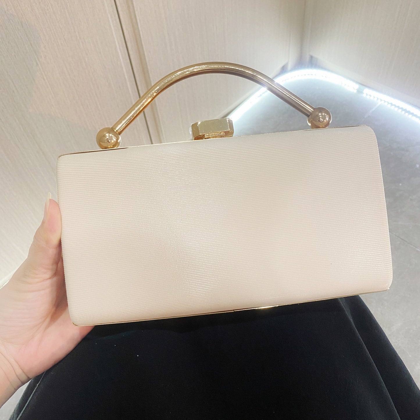 Bolso de mano sencillo, pequeño y perfumado con estampado de paisajes, ideal para bodas, fiestas de cumpleaños o cenas.