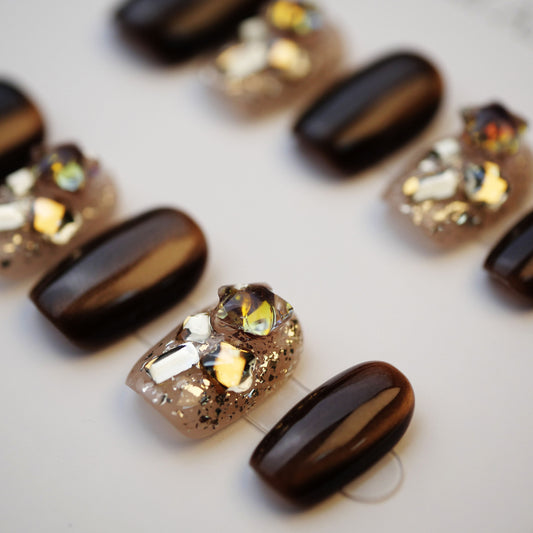 0998- Handmade press on nails fake nails removable