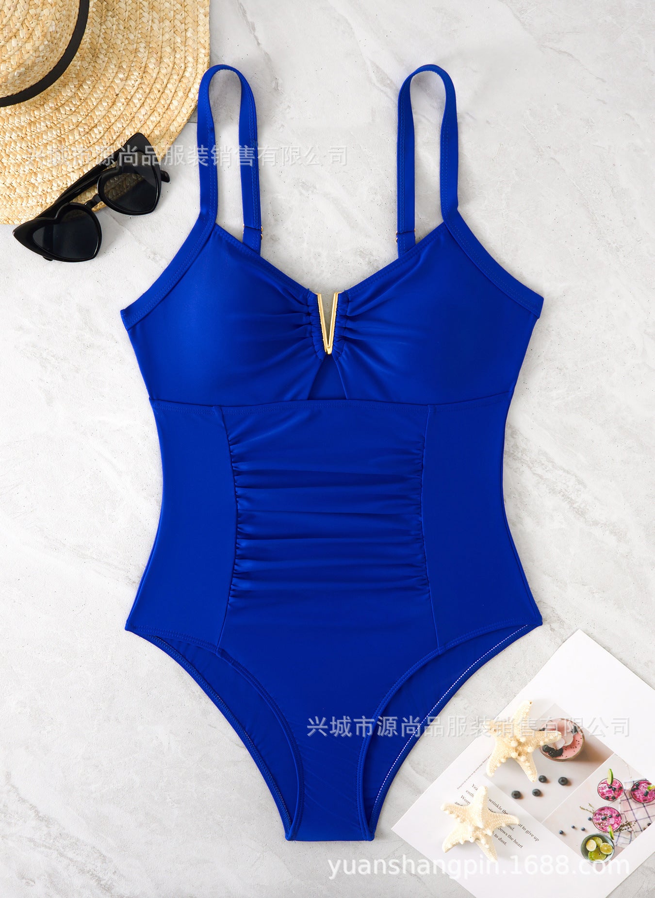 Women's One Piece Swimsuit Solid Color with Padded Bra Bathing Suit for Swimming