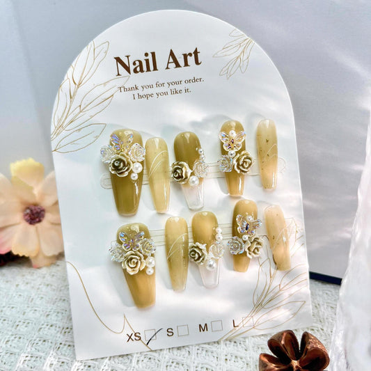 1032- Handmade press on nails fake nails removable