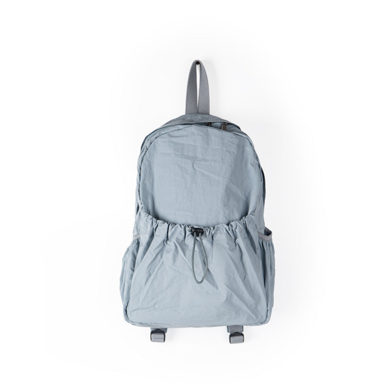 Mochila impermeable con cordón ajustable para mujer, versátil y ligera, ideal para viajes, con gran capacidad para libros y libros. Mochila de nailon ligera.