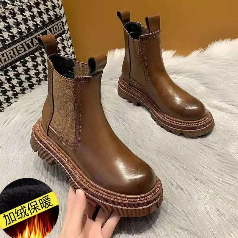 Chunky Heel Chelsea Ankle Boot