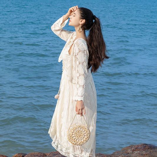 Bolso pequeño redondo de madera con cuentas, bolso tejido a mano, bolso de playa para mujer, bolso pequeño con cuentas