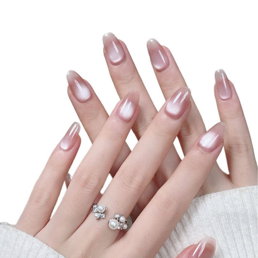 1012 - Uñas postizas hechas a mano, de presión, removibles