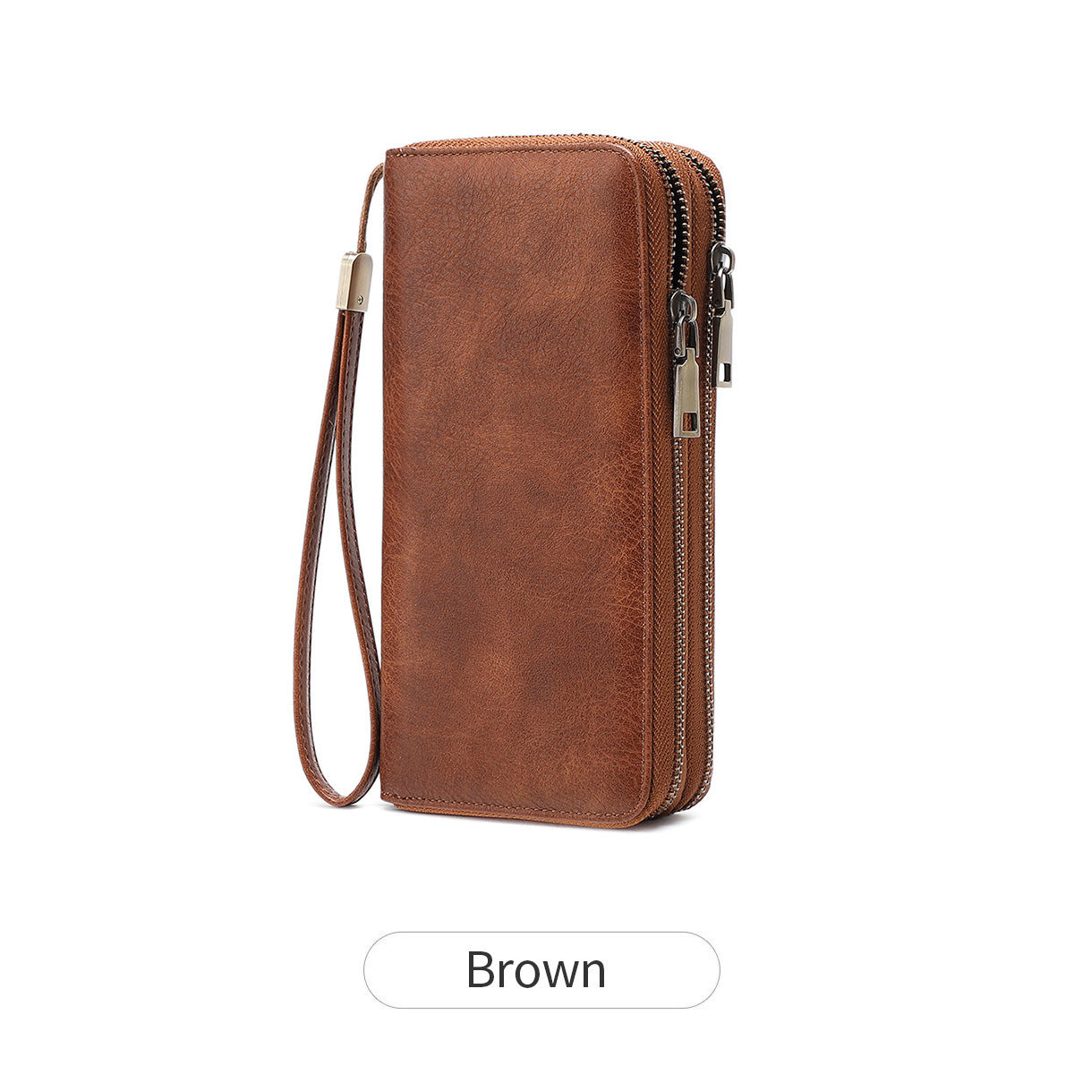 RFID anti-theft brush, women's long wallet, retro cow pattern organ card bag, large capacity clutch bag. -dropshippingabc.com