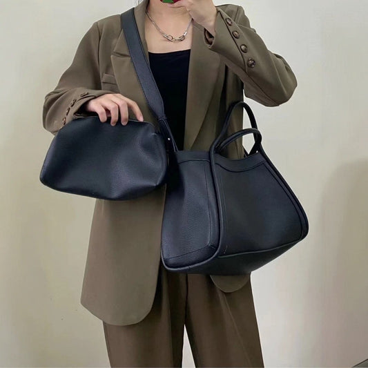 Bolso de mano grande con asa superior, bolso tote informal, minimalista, popular y versátil, bolso tote retro para ir al trabajo, bolso de hombro con correa cruzada