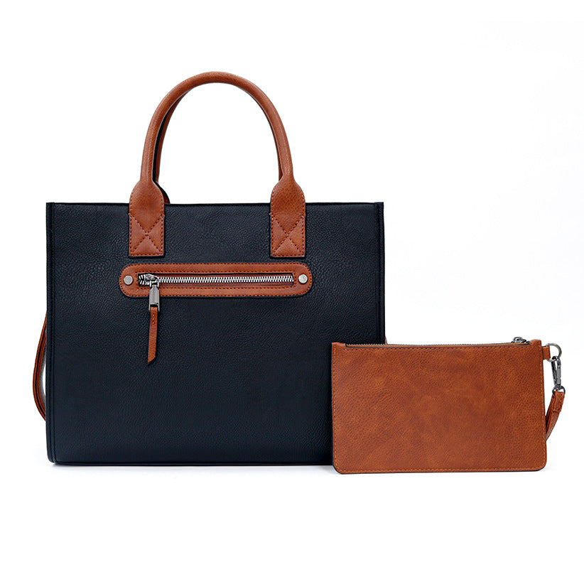 Bolso tote para mujer con pequeño neceser, bolso 2 en 1,