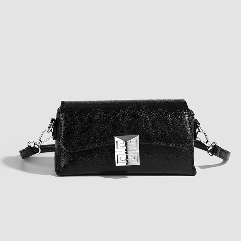 Bolso bandolera pequeño para mujer, bolso cuadrado pequeño de estilo retro para mujer, bolso bandolera versátil, bolso cruzado metálico, bolso bandolera sencillo para el día a día.