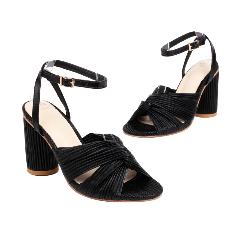 Single-Strap Buckle Fish Mouth Heels