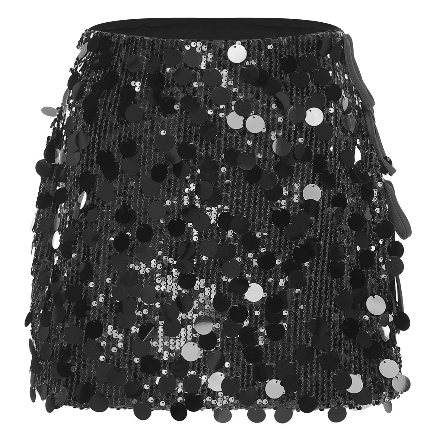 Minifalda ajustada con lentejuelas para mujer