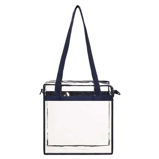 Bolsa transparente de PVC, bolso de viaje cuadrado extragrande, bolsa de almacenamiento, bolso de hombro portátil para compras, bolsa transparente para eventos en estadios