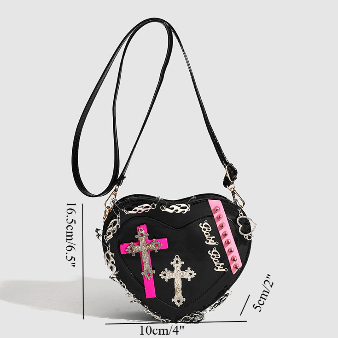 Mini Design Versatile Women's Bag, Fashion Crossbody Bag small, Spice Girl Heart Shoulder Crossbody purse mini